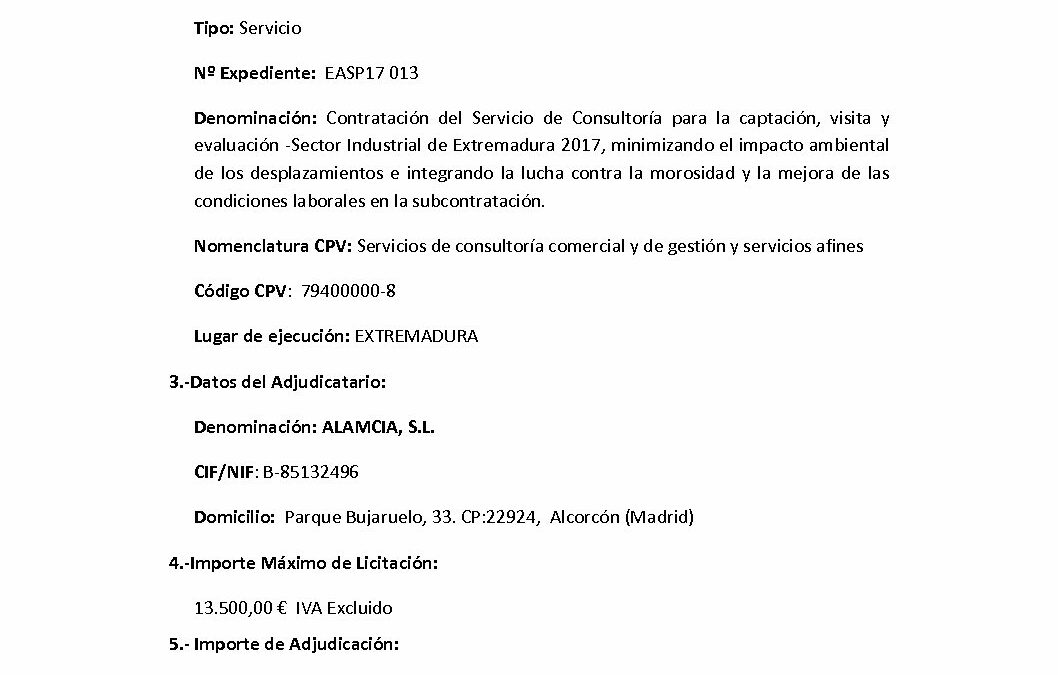 EASP17 013 Anuncio Adjudicacion