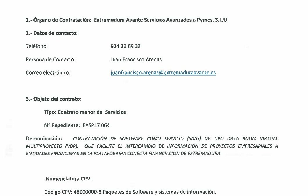 EASAP17064 Anuncio Licitacion