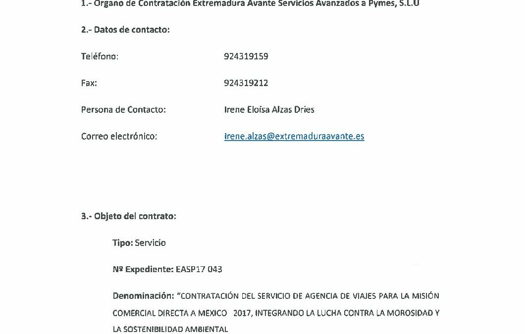 EASP17 043 Anuncio de Licitación