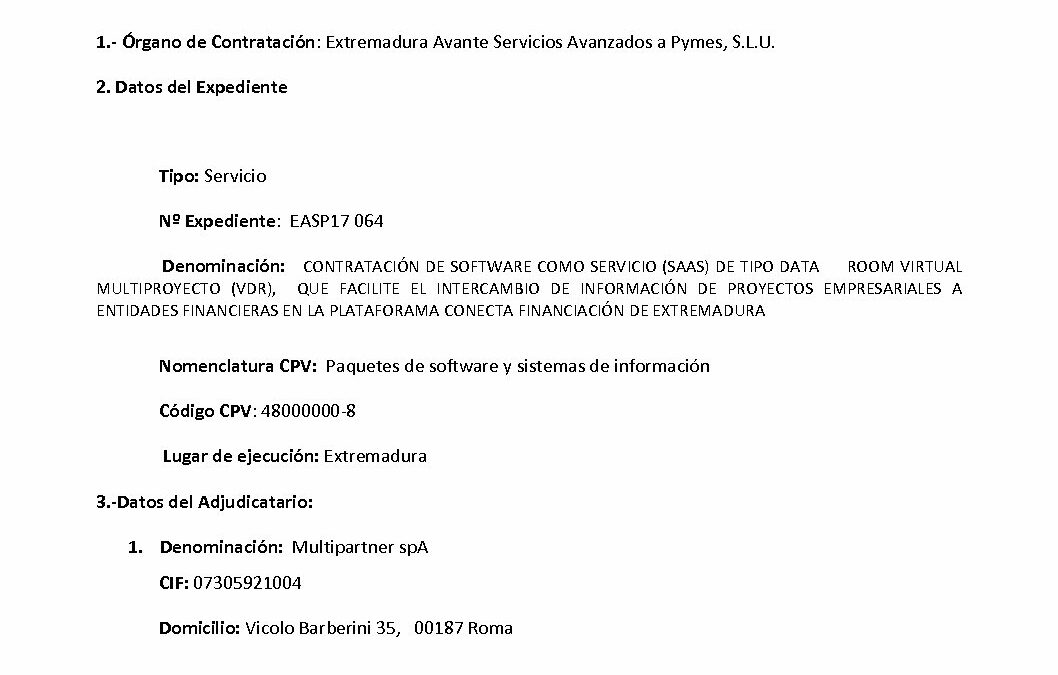 EASP17 064 Anuncio de Adjudicacion