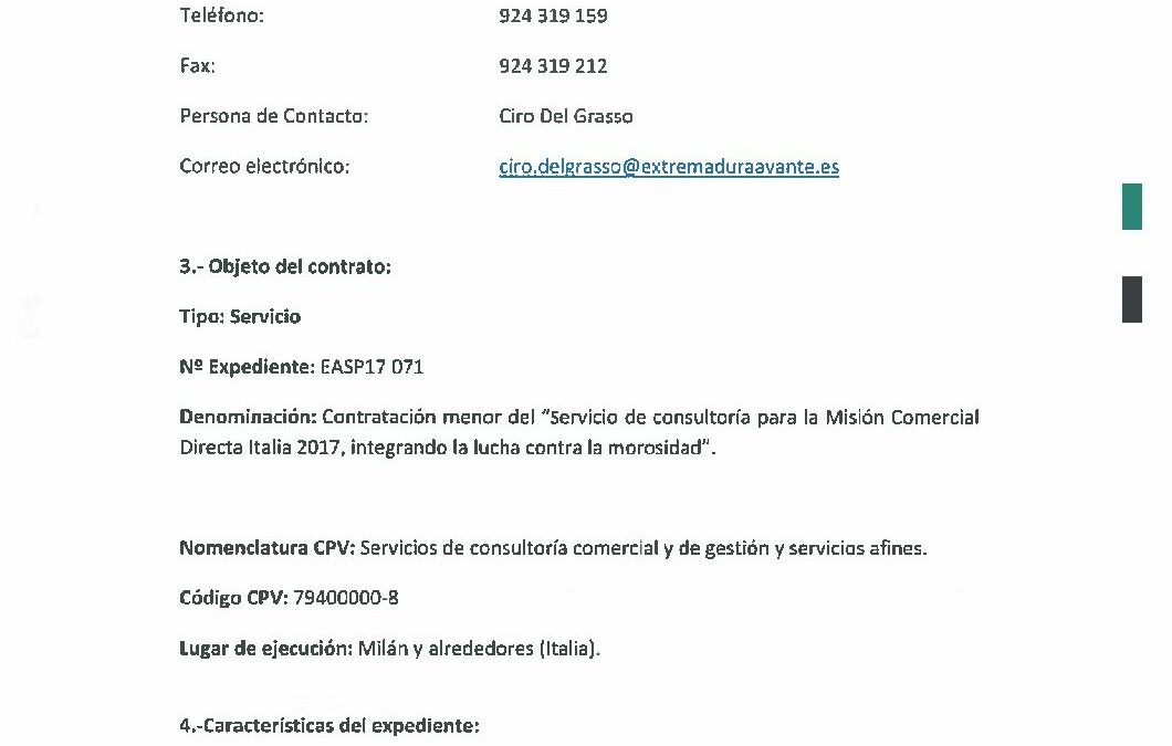 EASP17 071 Anuncio de Licitación