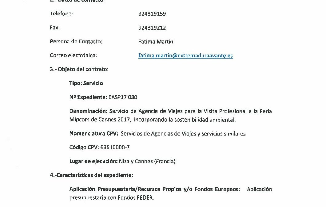 EASP 17 080 Anuncio de Licitación