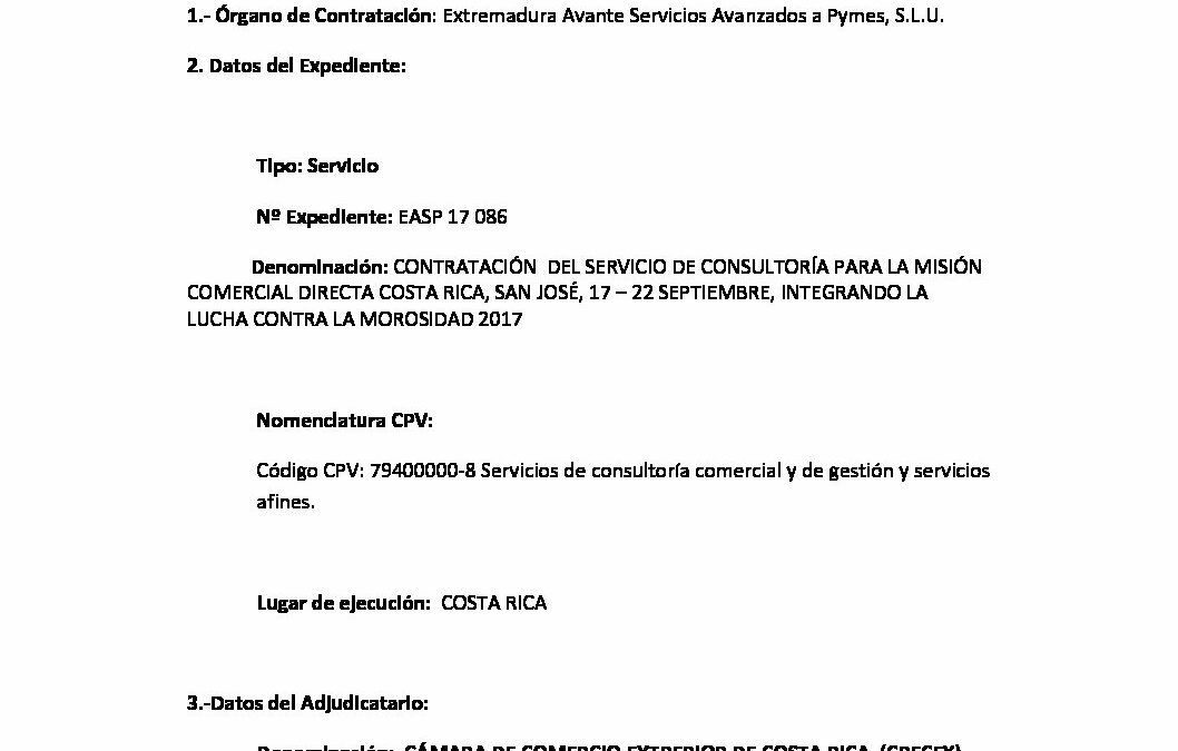 EASP 17 086 Anuncio de Adjudicacion