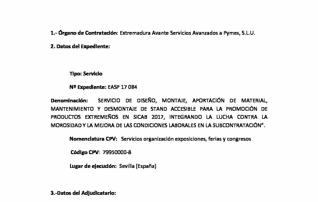 EASP17 084 Anuncio de Adjudicacion