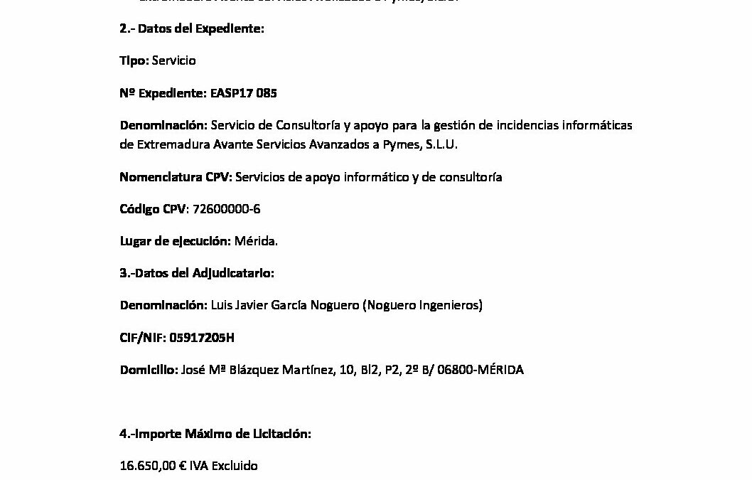 EASP17 085 Anuncio Adjudicacion