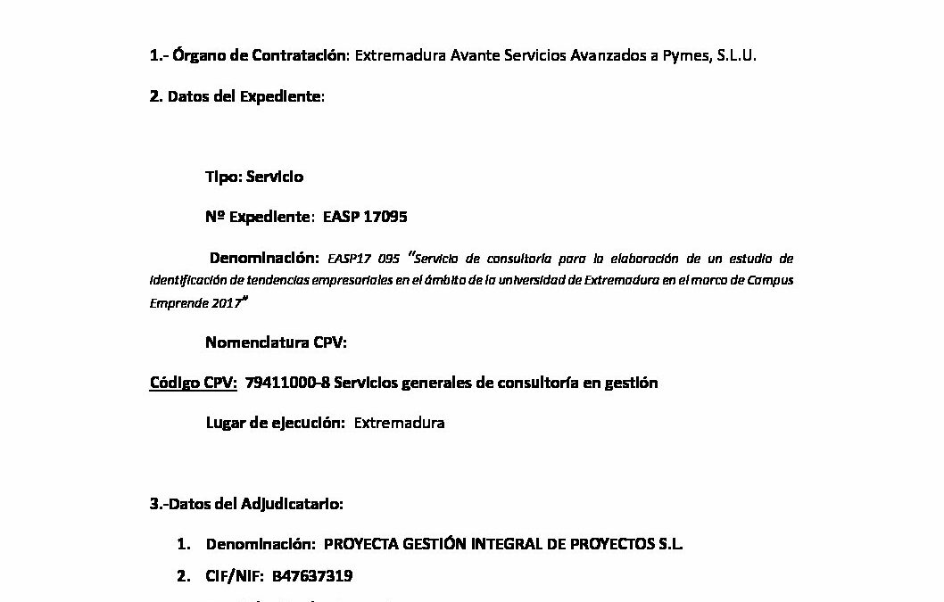 EASP17 095 Anuncio Adjudicación