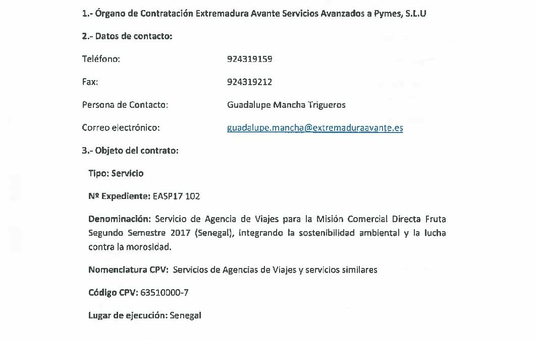 EASP17 102 Anuncio de Licitación