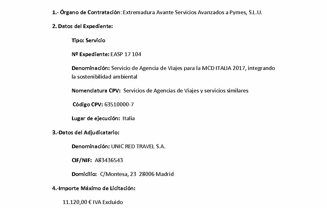 EASP17 104 Anuncio de Adjudicacion