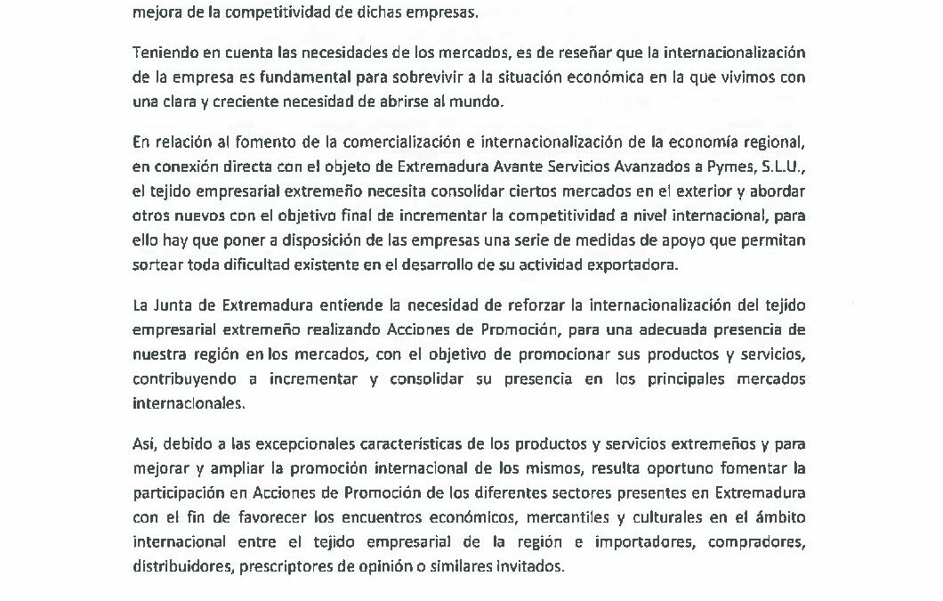 CONVOCATORIA PRODEXPO 2018-Extremadura-DEF