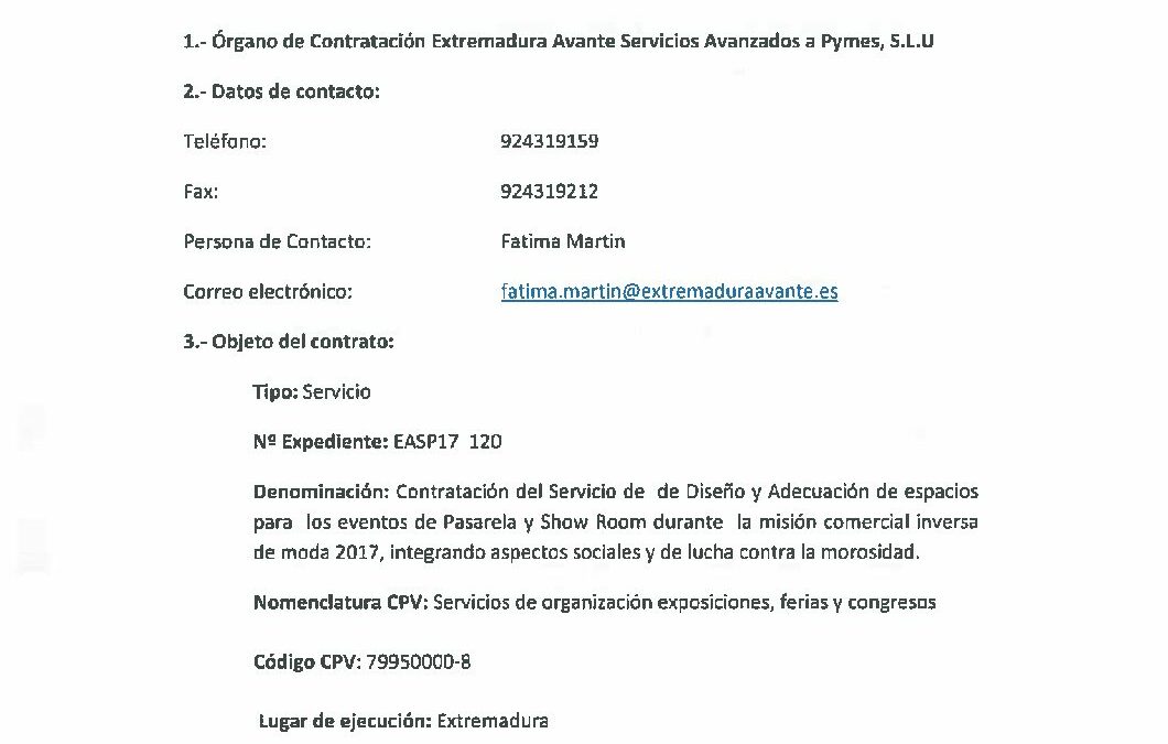 EASP17 120 Anuncio de licitación