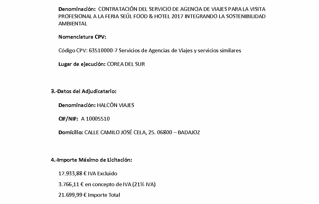 EASP 17 020 Anuncio de Adjudicacion