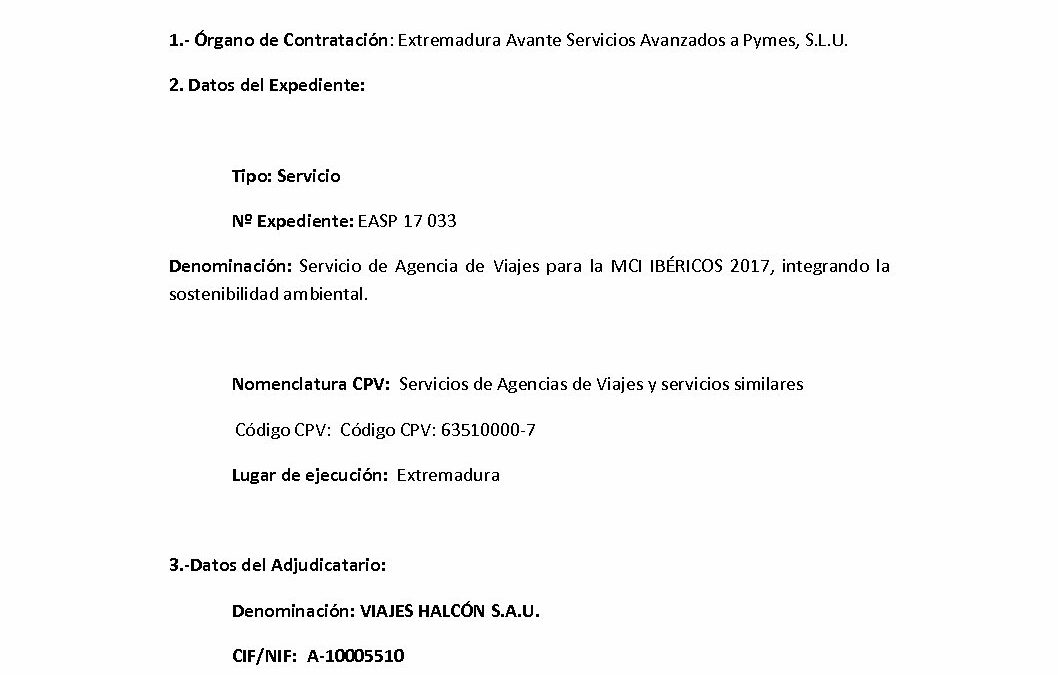 EASP17 033 Anuncio de Adjudicacion