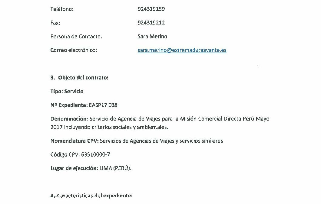 EASP17 038 Anuncio de Licitación