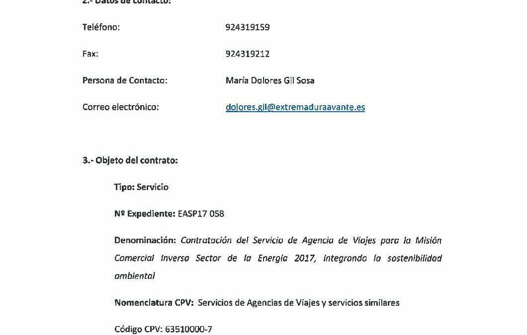 EASP17 058 Anuncio de Licitación