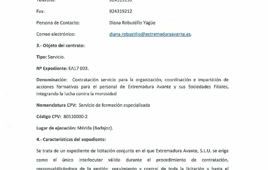 EA17 003 Anuncio de Licitacion