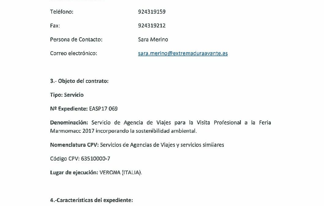 EASP17 069 Anuncio de Licitación