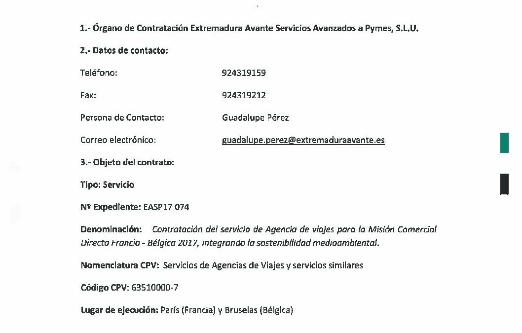 EASP17 074 Anuncio de Licitación