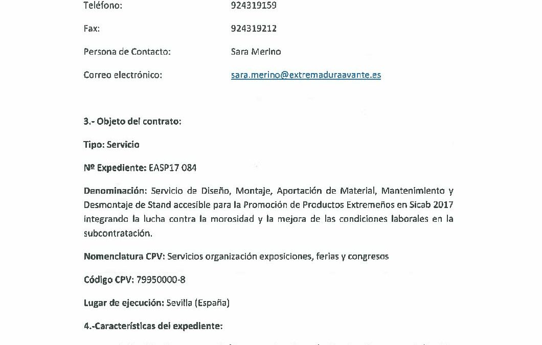 EASP17 084 Anuncio de Licitación