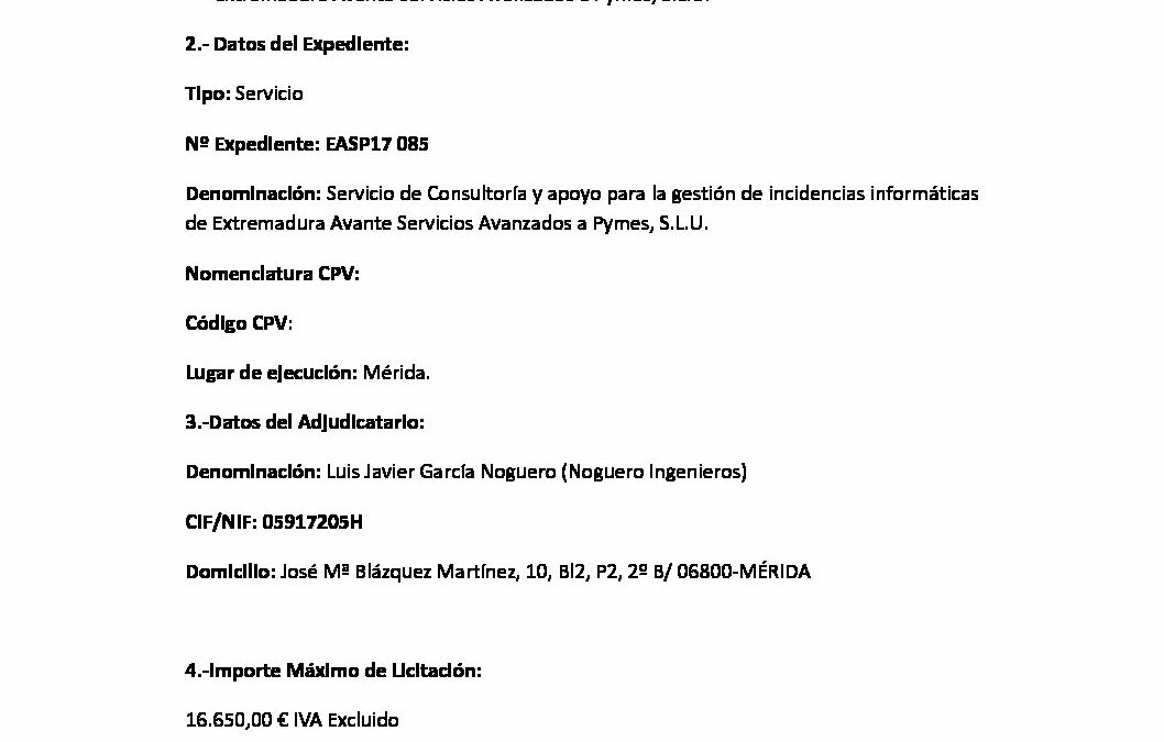 EASP17 085 Anuncio Adjudicacion