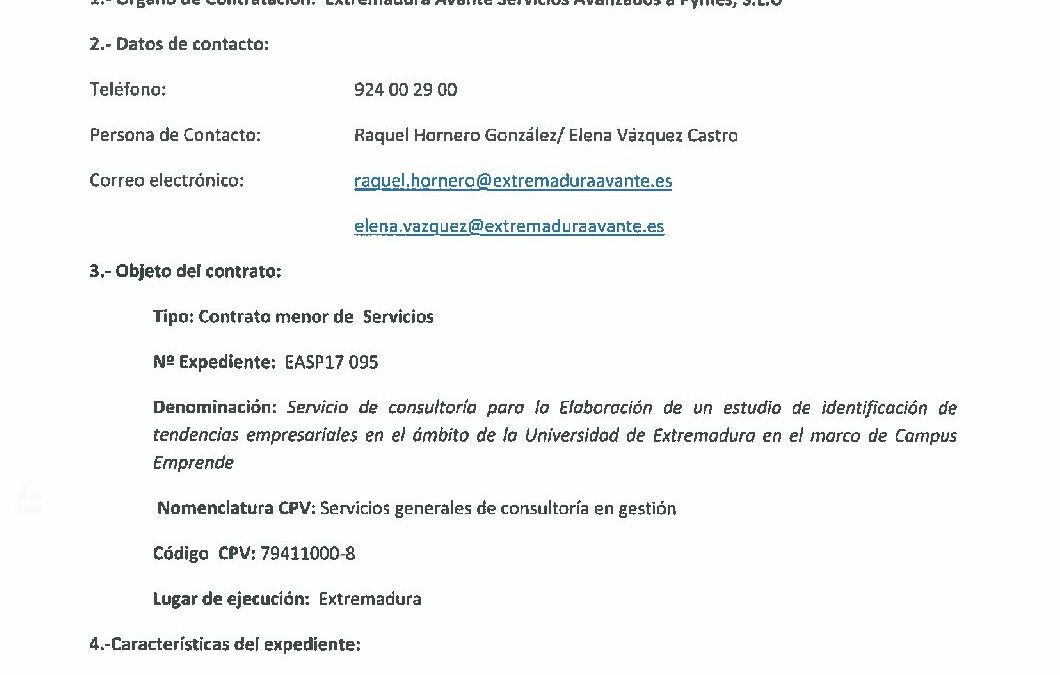 EASP17 095 Anuncio de Licitación