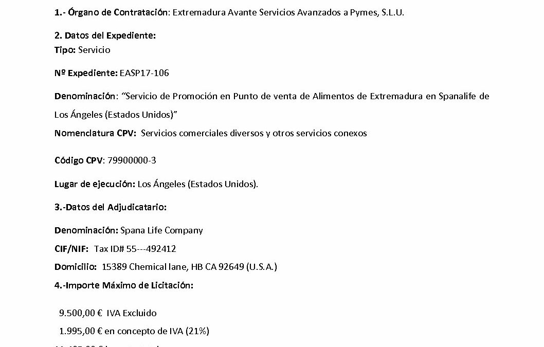 EASP17-106 Anuncio Adjudicacion