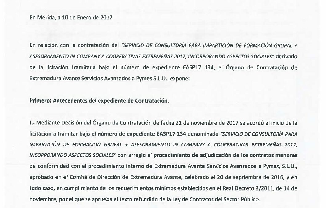 EASP17 134 Decisión de desistimiento