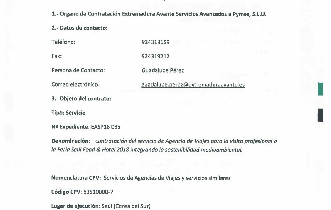 EASP18 035 Anuncio de licitación