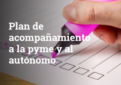 Plan de acompañamiento a la pyme y al autónomo