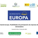 Webinar Horizonte Europa: Posibilidades de participación de empresas desde Extremadura