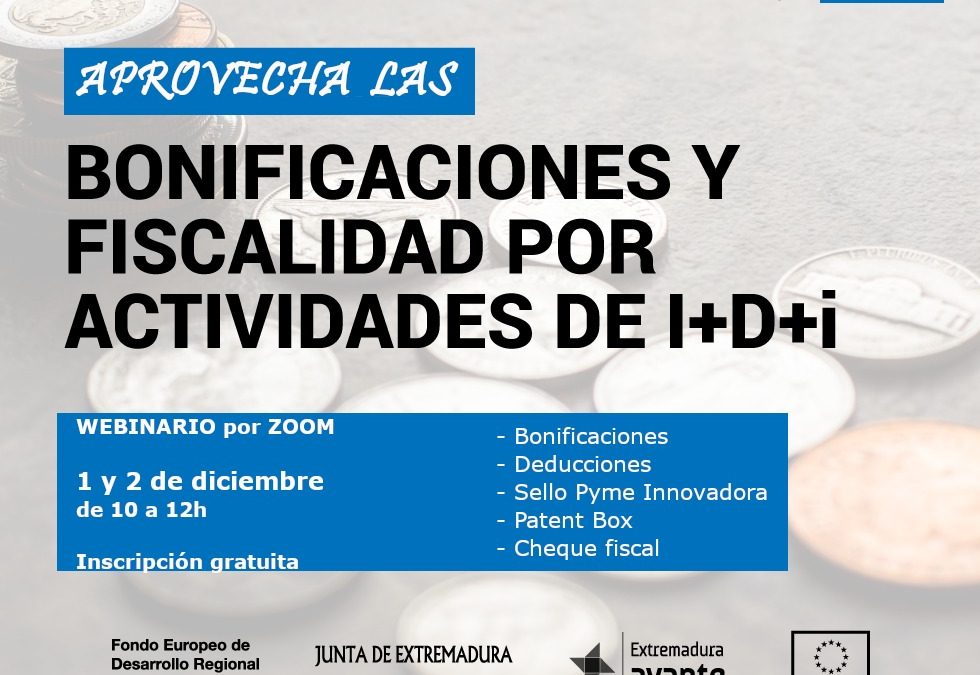 Webinar aprovecha bonificaciones y fiscalidad por actividades de I+D+i