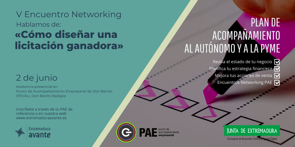 V Encuentro Networking "Hoy Hablamos de: Cómo diseñar una licitación ganadora"