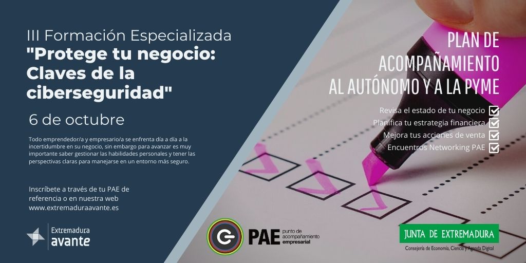 III Formación especializada: "Protege tu negocio: Claves de la ciberseguridad"