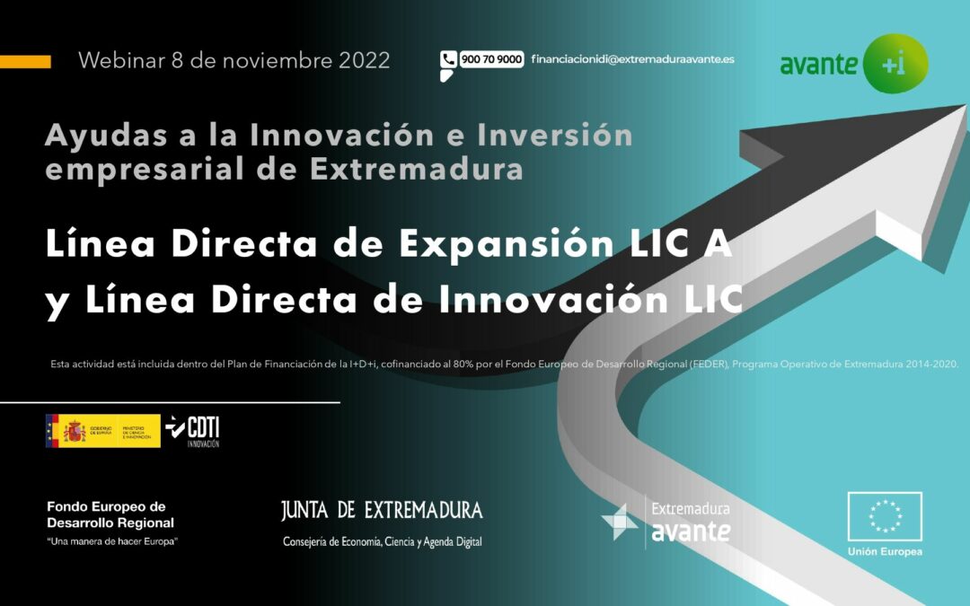 Webinario Línea Directa de Expansión (LICA) y Línea Directa de Innovación (LIC)