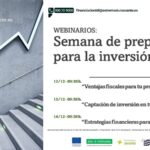 Semana de preparación para la inversión. WEBINARIO Ventajas fiscales para tu proyecto innovador.
