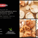 Mesa de Productos de Alimentos de Extremadura para los establecimientos Coalla Gourmet en el marco del XXXIV Salón del Jamón Ibérico de Jerez de los Caballeros