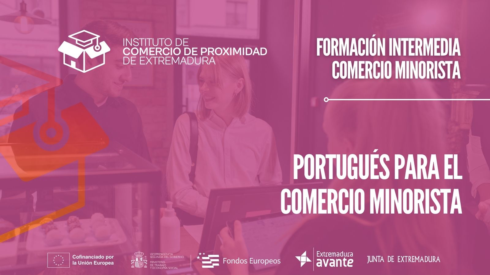 Curso de portugués online para comerciantes del comercio minorista en Extremadura